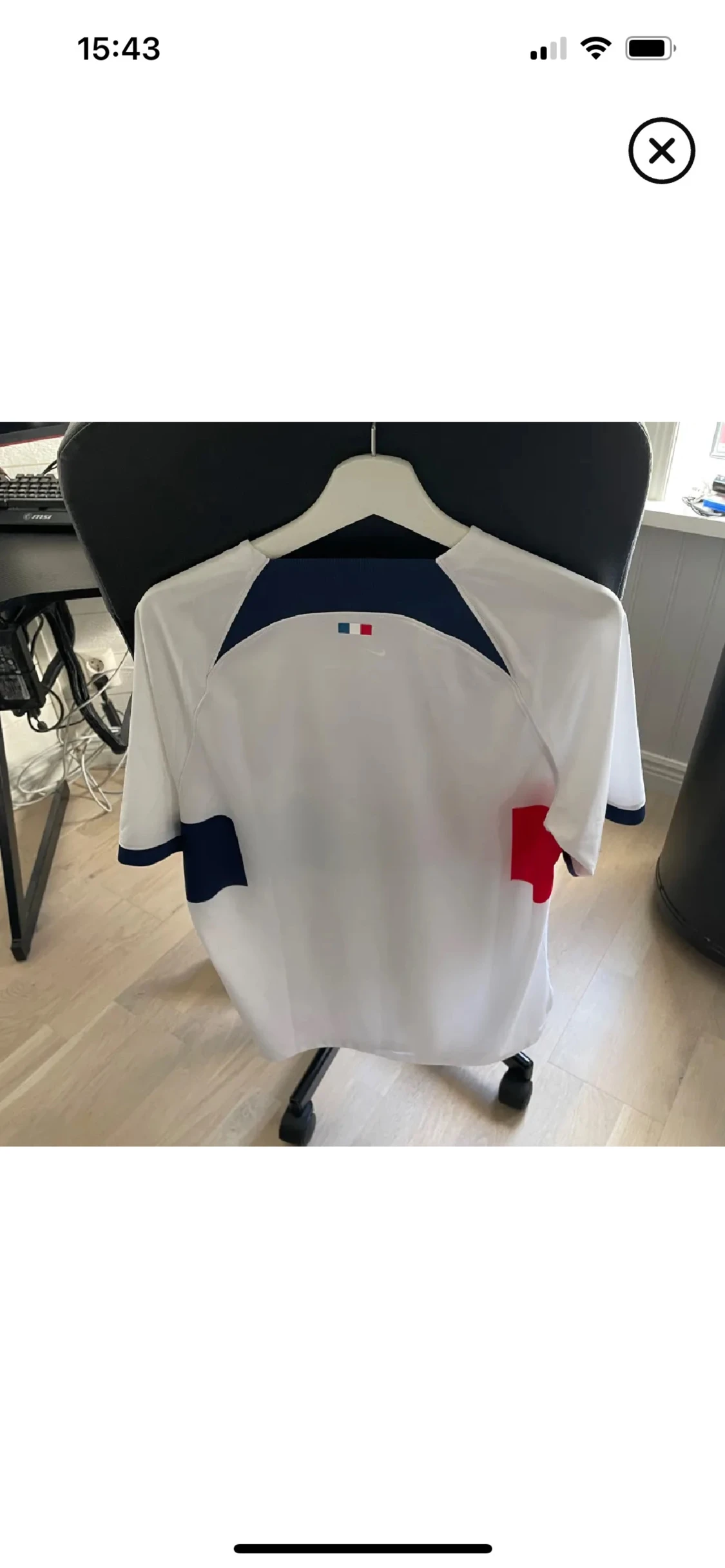 PSG vit matchtröja Nike Qatar Airways - 1