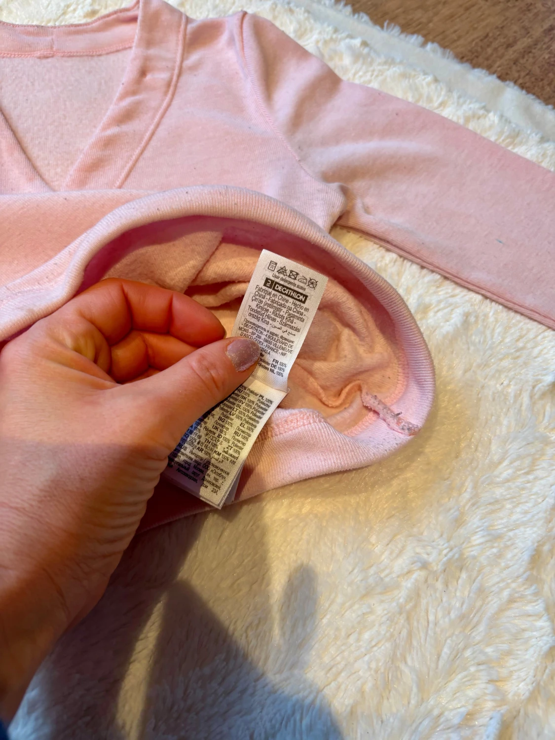 Ljusrosa omlottopp från Decathlon - 2