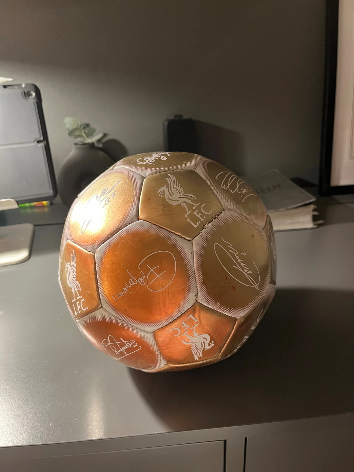 Liverpool FC guld- och kopparfärgad boll - 2