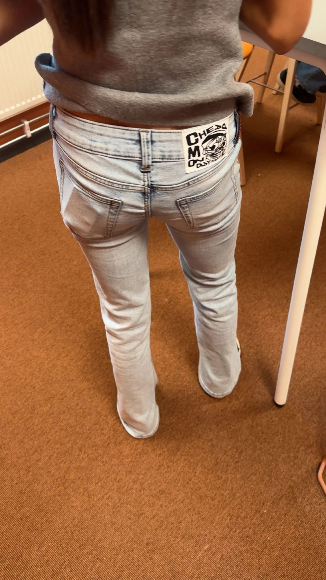 Ljusblå bootcut jeans från weekday - 2