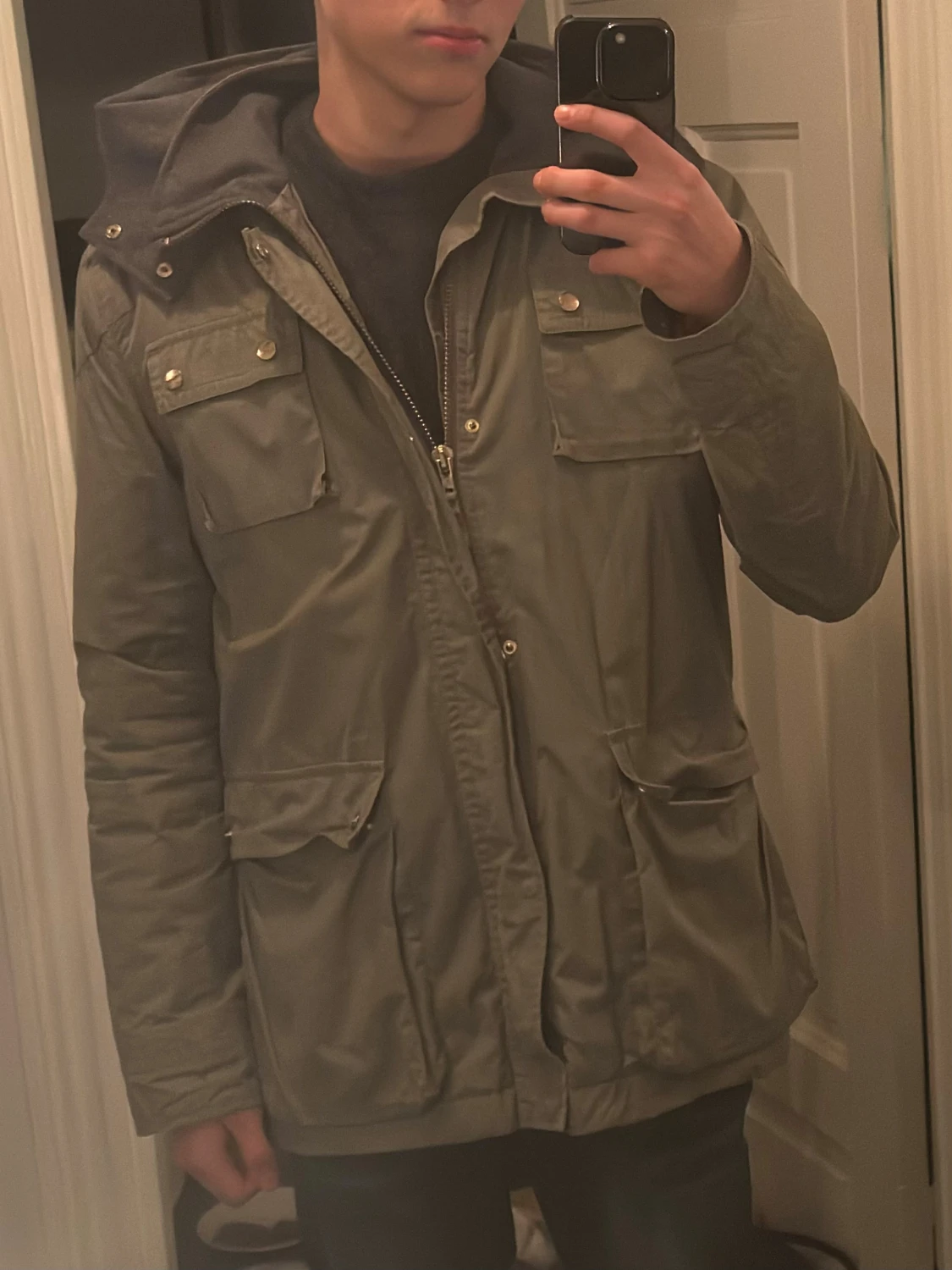 Olivgrön fieldjacka