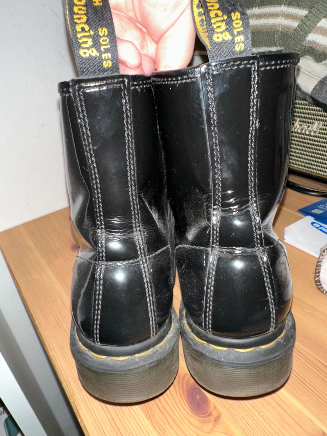 Svarta Dr. Martens boots i skinn - 3