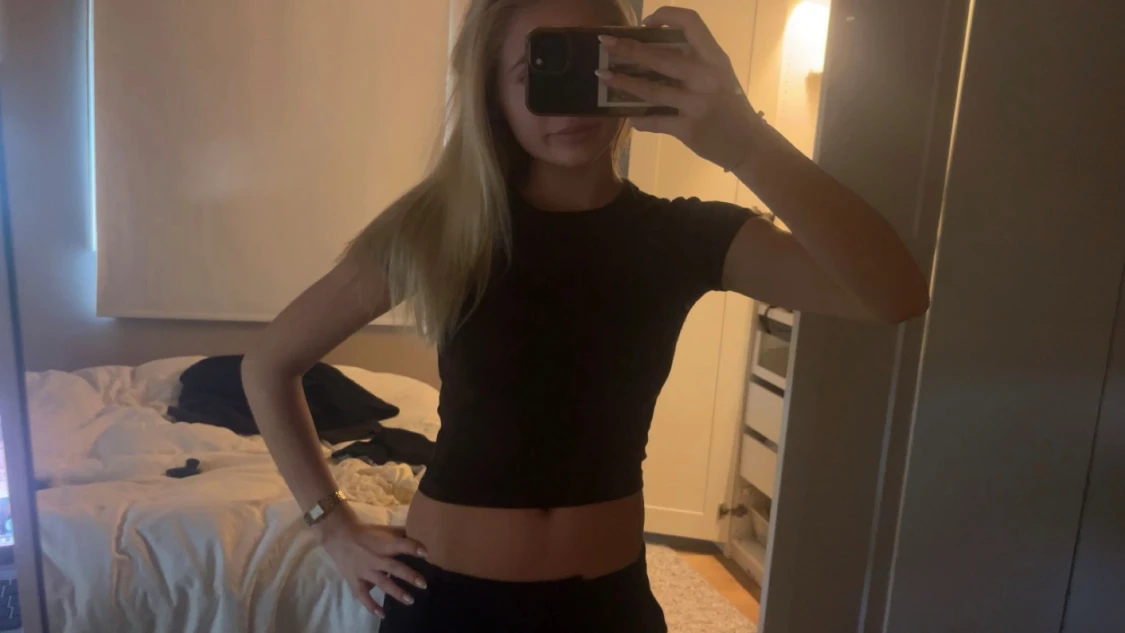 Brun croppad t-shirt