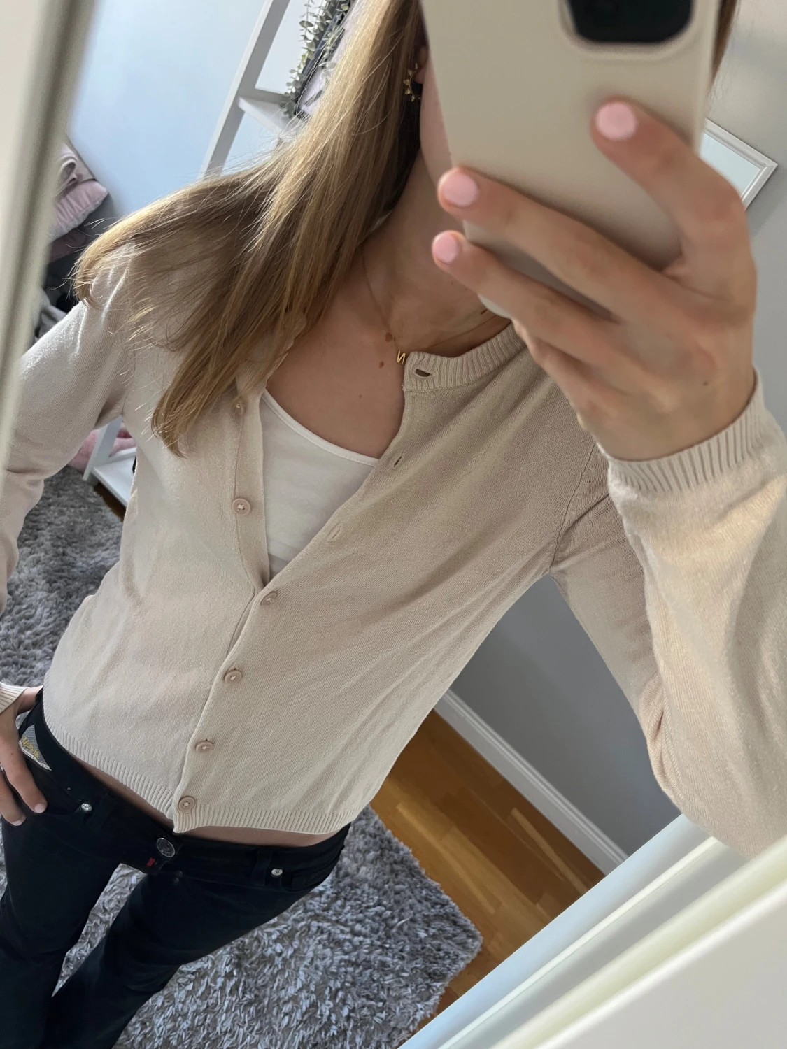 Beige kofta med knappar - 1