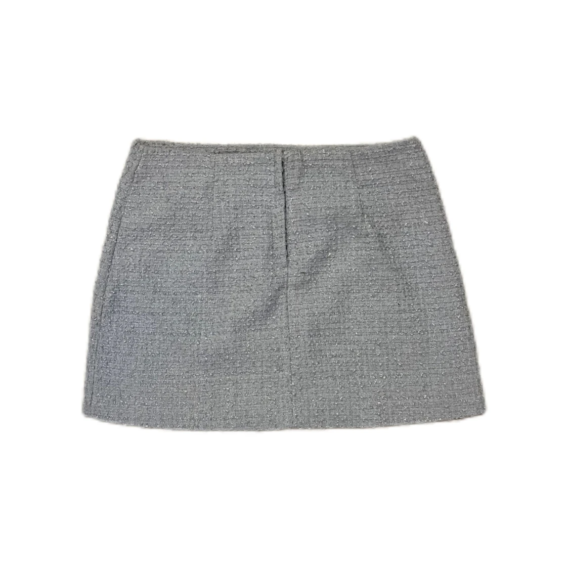 Grå blå kortkjol i bouclé från H&M - 1