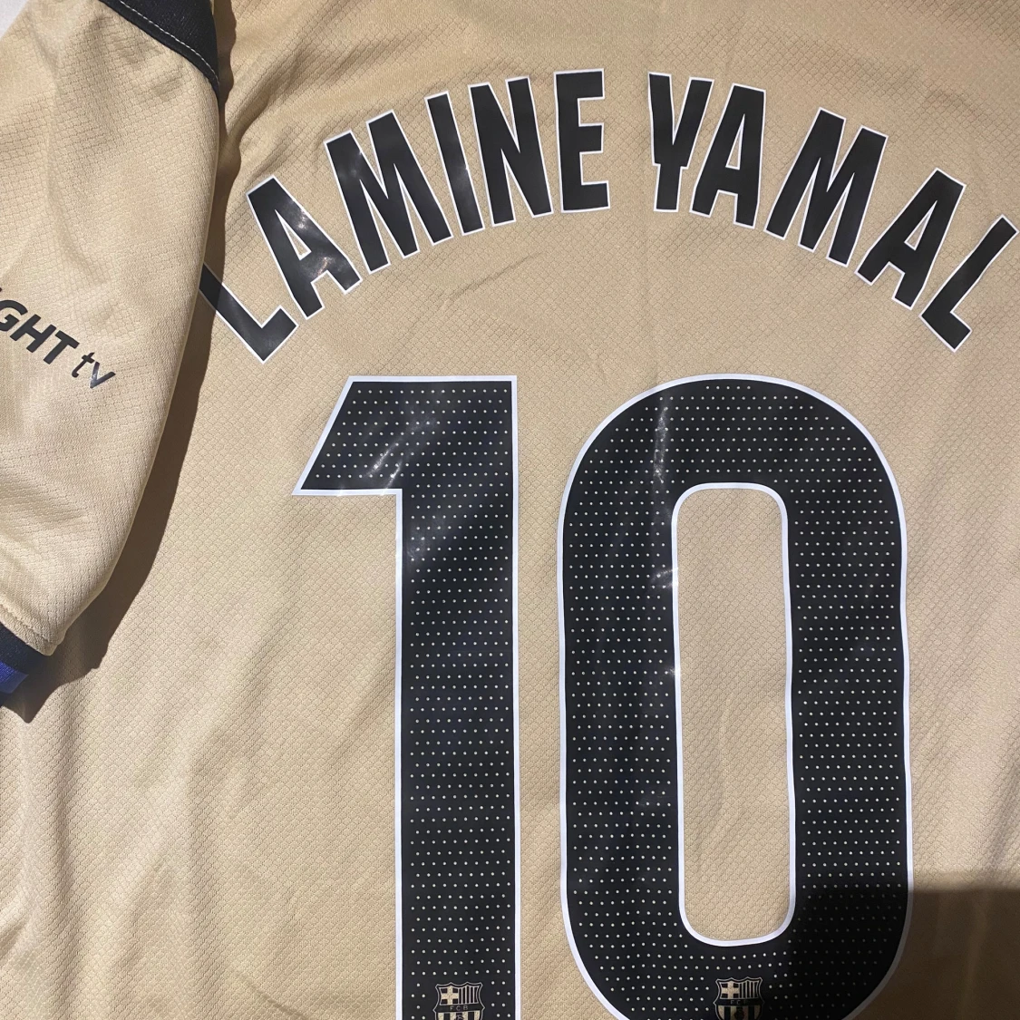 Beige FC Barcelona Lamine Yamal tröja