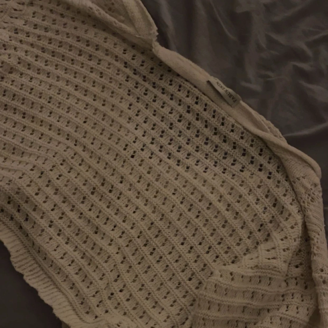 Beige stickad kofta  - 2