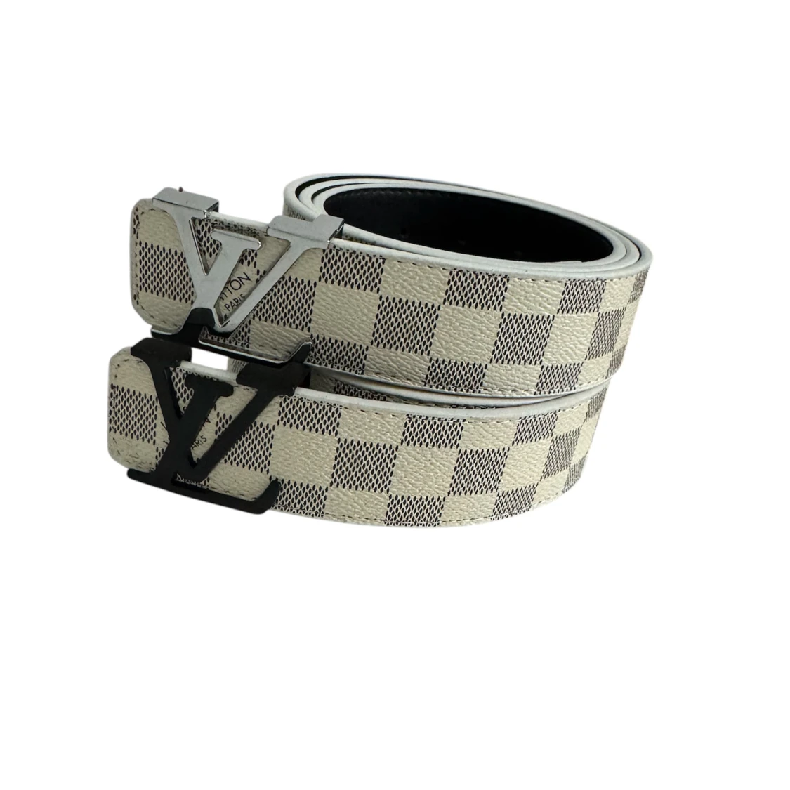 Louis Vuitton rutigt bälte i skinn