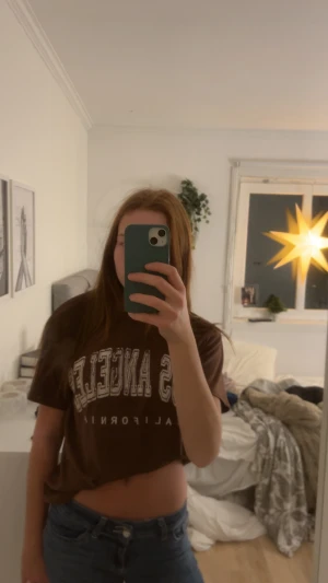 Brun t-shirt Los Angeles - Säljer en brun t-shirt med trycket 'Los Angeles California' i vitt framtill från Shein. T-shirten har korta ärmar och en loose passform. Säljer då den inte används💗 Storlek XS! Tröjan är lite sliten och texten är sprucken men det är även väldigt snyggt tycker jag!😍