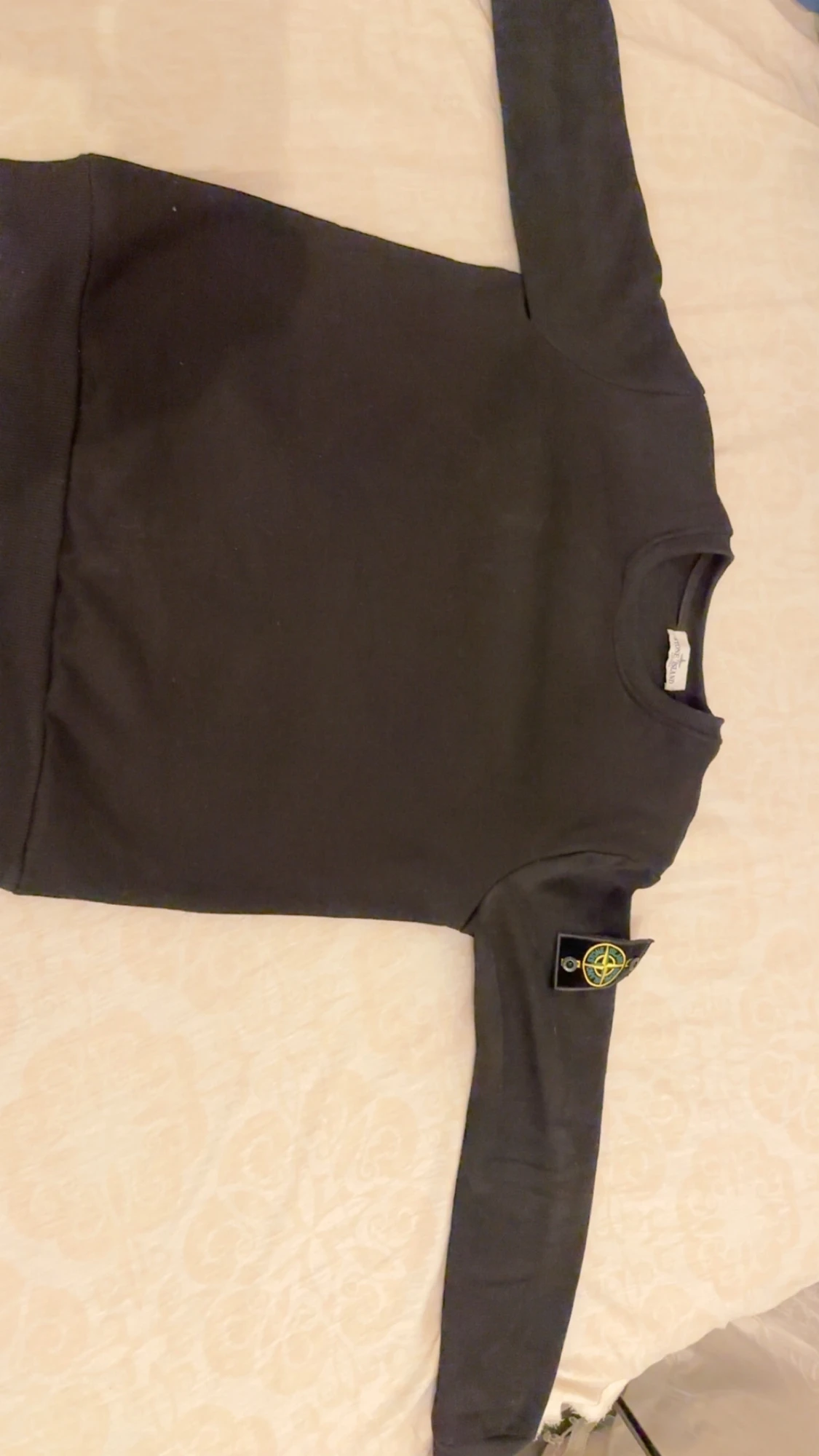 Svart långärmad Stone Island tröja - 3