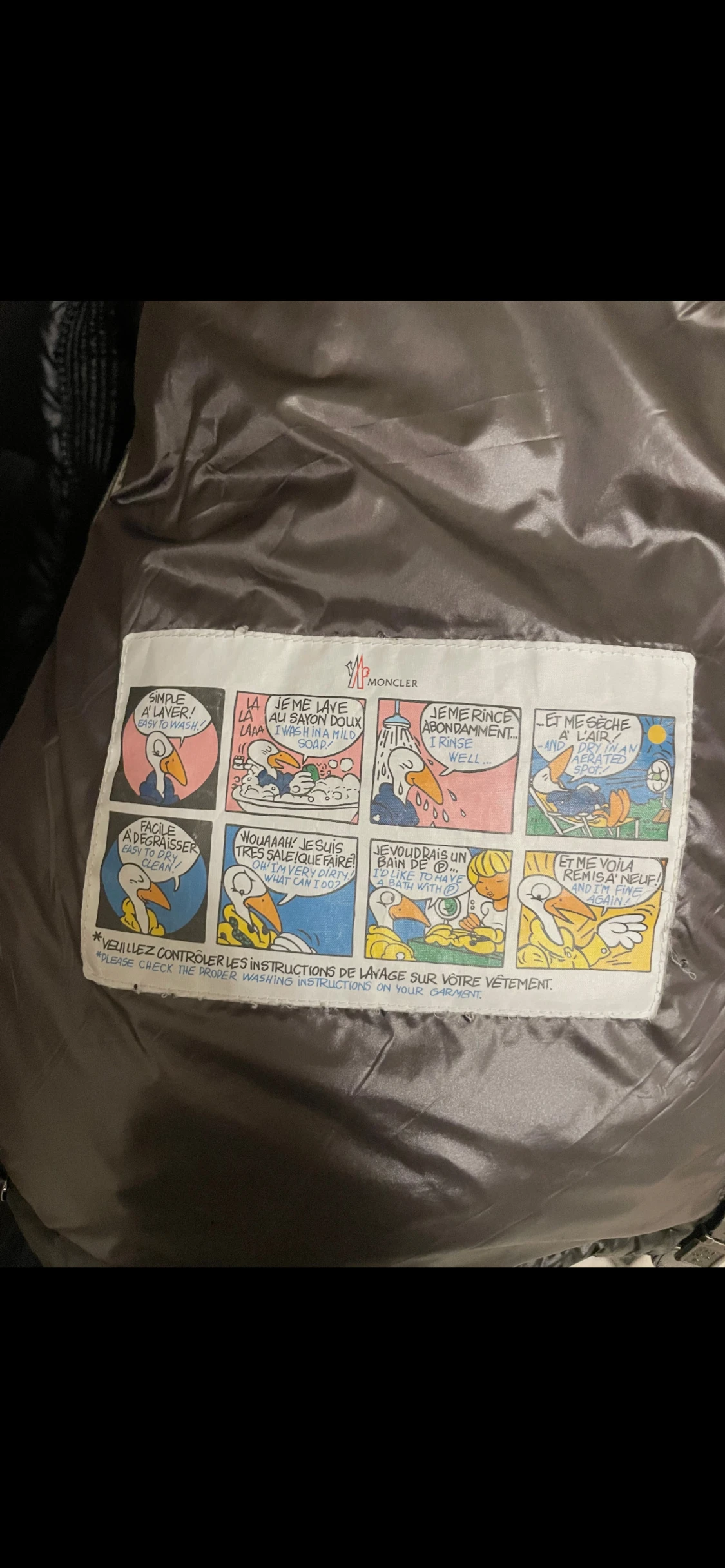 Svart Moncler dunjacka med huva - 3