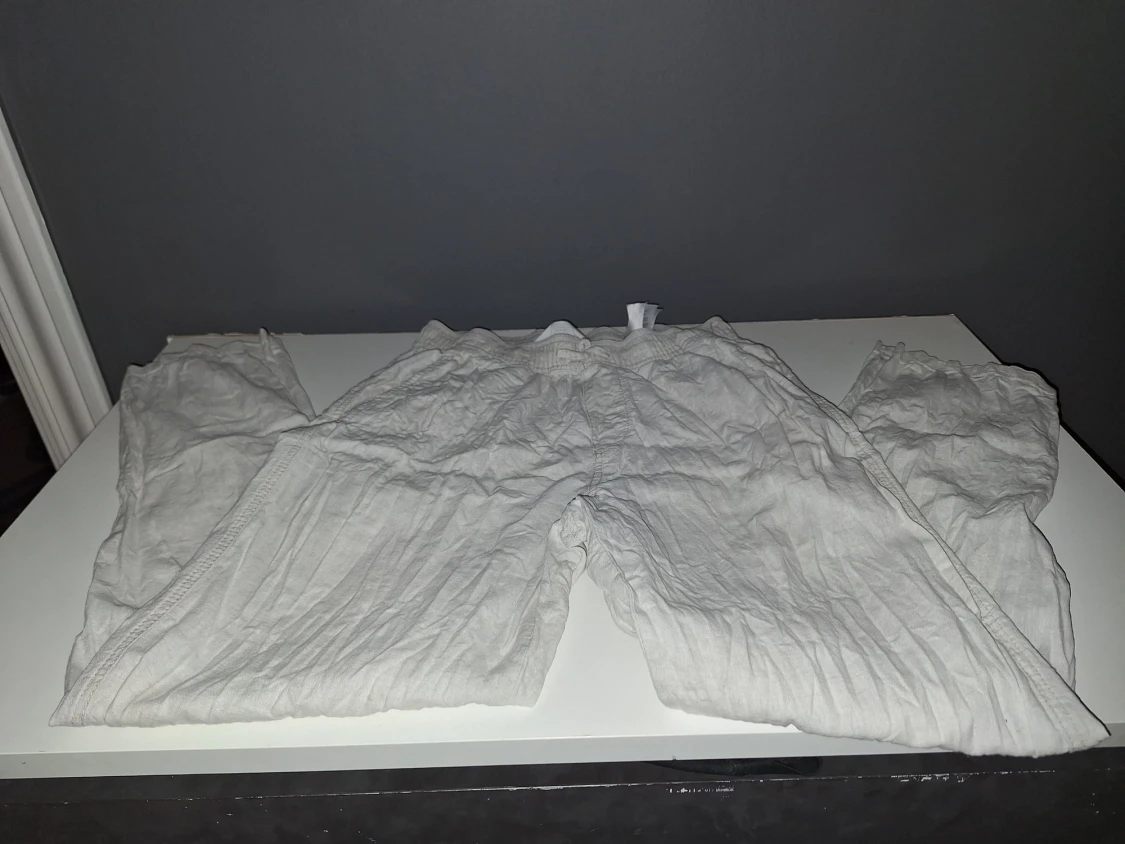 Vita linnebyxor från H&M