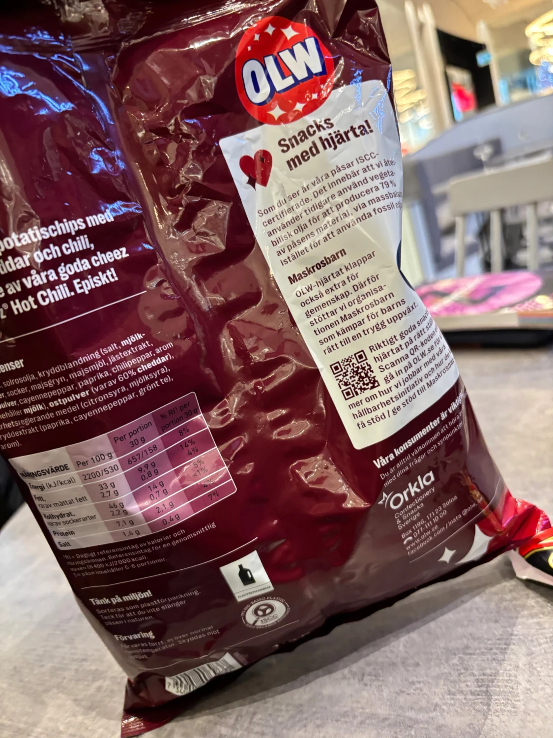 Halv uppäten chips påse - 1