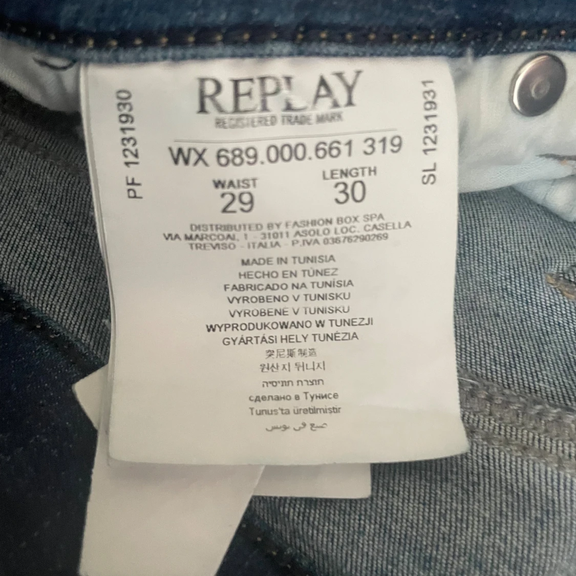 Mörkblå Replay skinny jeans - 4