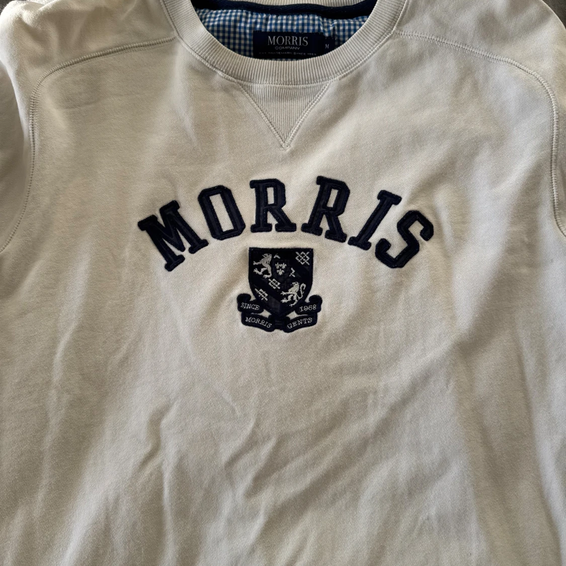 Vit sweatshirt från Morris med tryck - 1