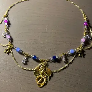 Handmade dragon necklace.🎀