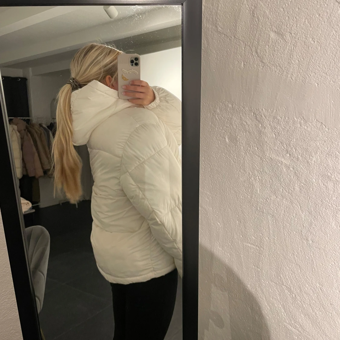 Vit pufferjacka - 90