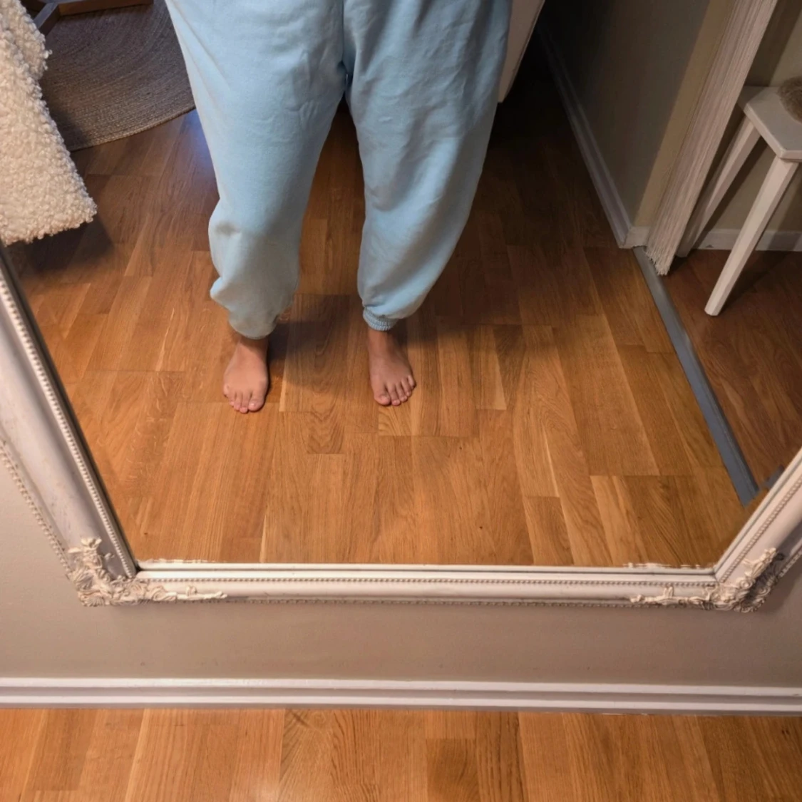 Ljusblå mysig tröja - 90