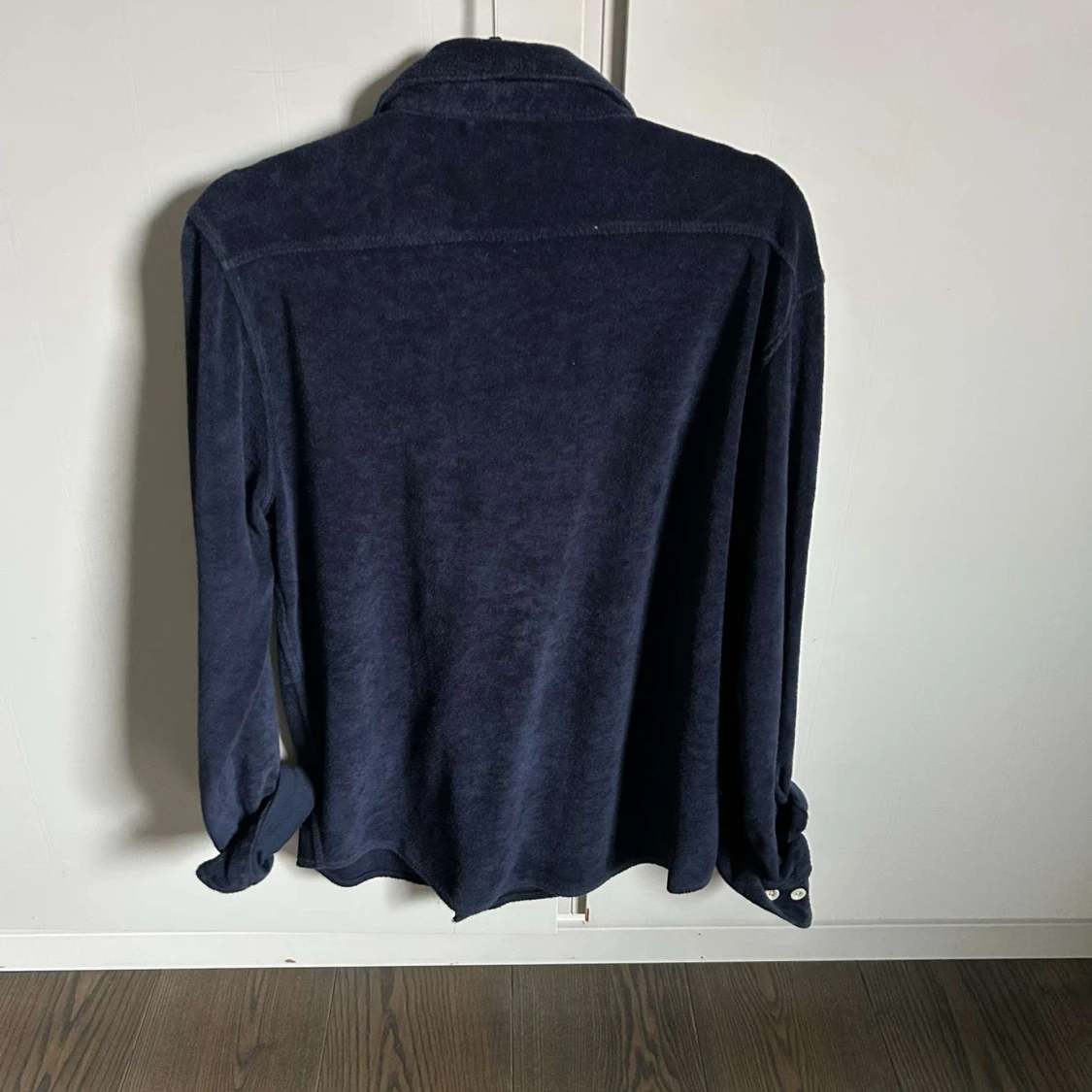 Mörkblå frotté overshirt - 90