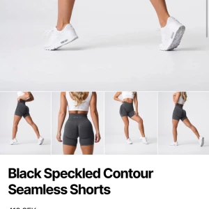 NVGTN black speckled contour seamless shorts - Säljer dessa NVGTN black speckled contour seamless shorts, de är mörk gråa. Köpta från hemsidan men tyvärr i fel storlek. Endast testade. De är storlek S och passar S kanske liten M men sitter åt på M .  Kan tänka mig sänka pris vid snabb affär. Nypris 419