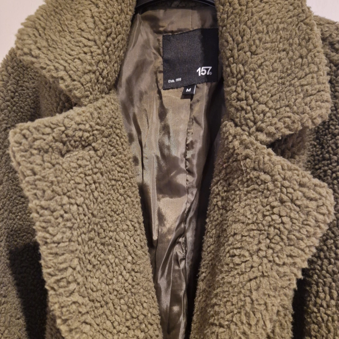 Olivgrön teddyjacka från 157 - 91