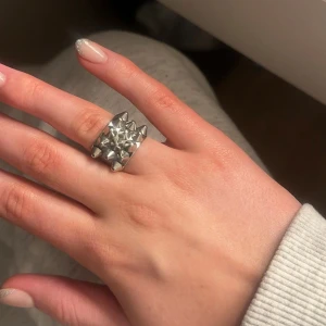 Silvrig ring från Edblad - Cool silvrig ring med nitar som är ifrån Edblad. Perfekt för att ge din outfit en tuffare look. Köpt på Edblad för 399kr