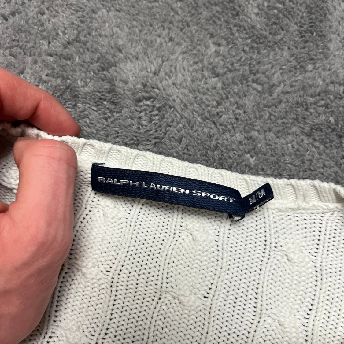 Vit stickad tröja från Ralph Lauren Sport - 3