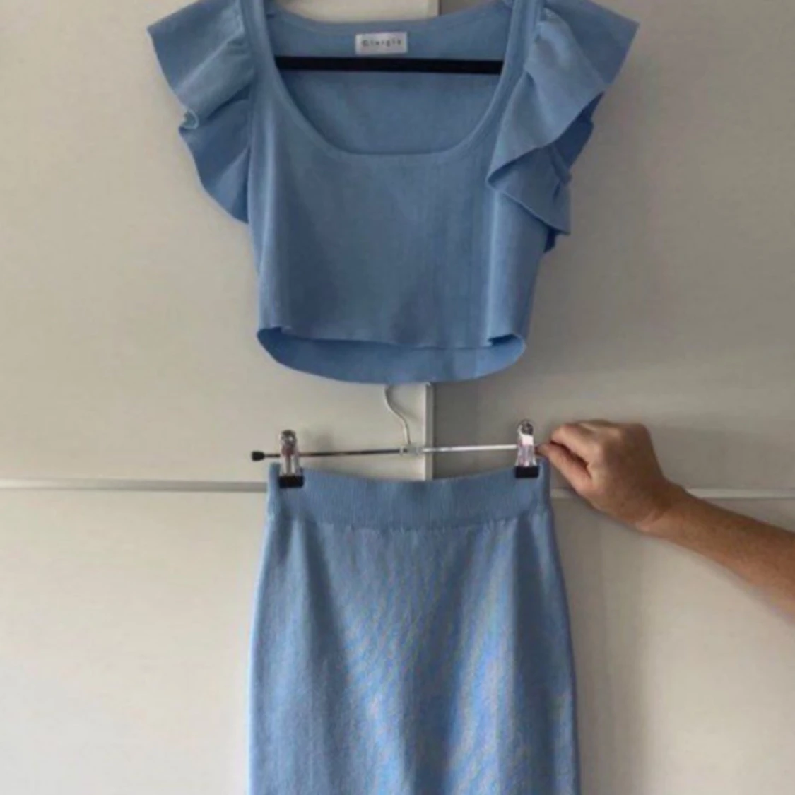 Ljusblå croppad topp från Giorgia - 90