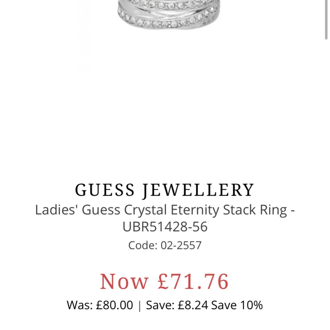 Guess Krystal Ring  - 4