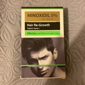 Minoxidil 5% Hair Re-Growth Spray - Minoxidil 5% spray för att motverka håravfall och främja hårväxt. Effektiv för att behandla tunt hår och förhindra ytterligare håravfall. 75 ml, oanvänd. 