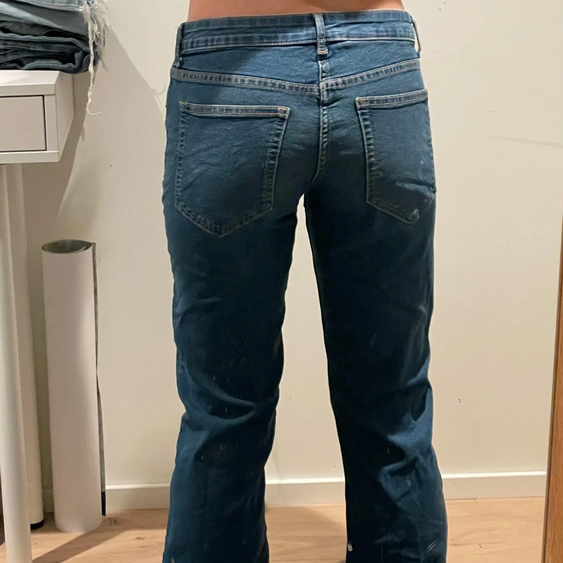 Blå bootcut jeans - 1