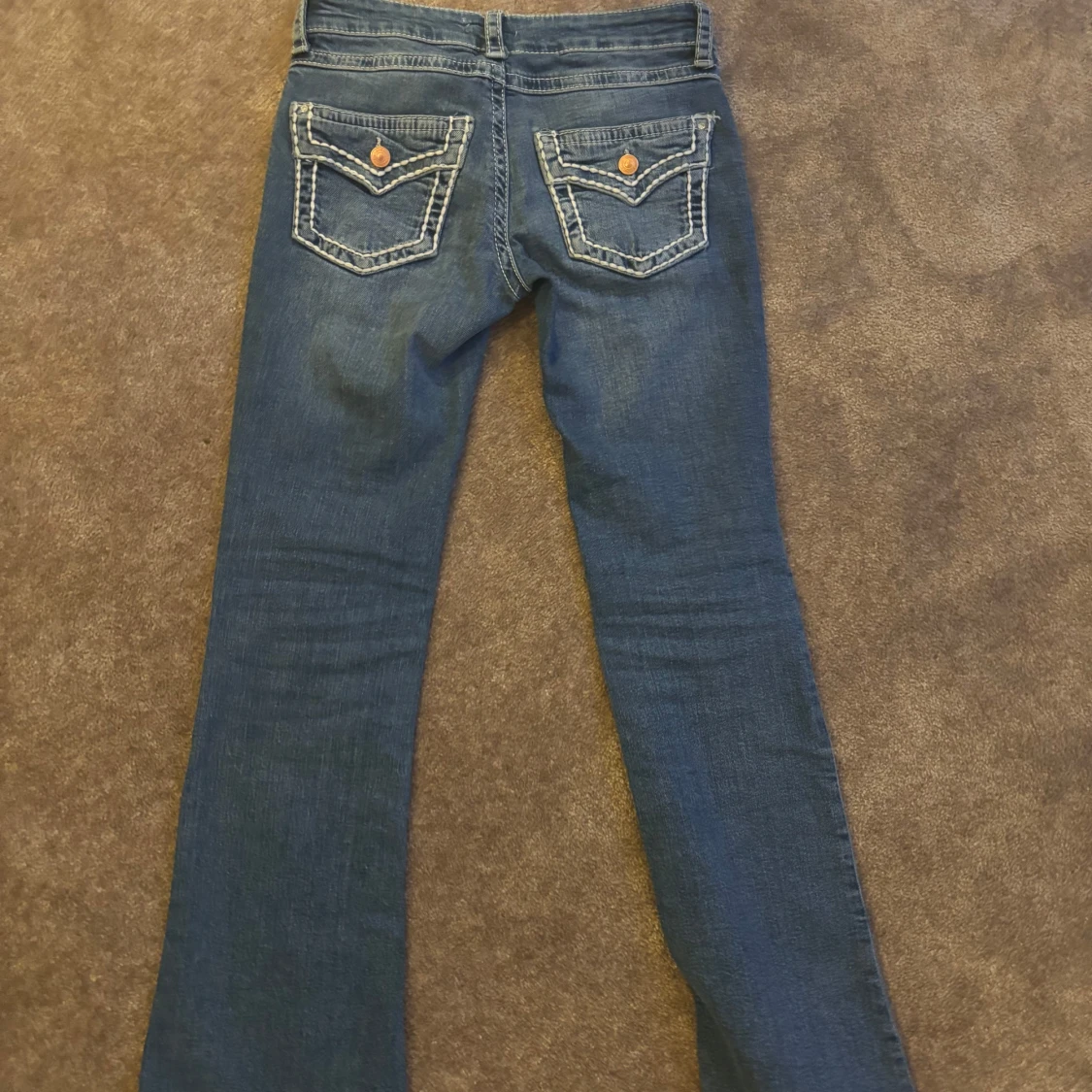 Blå bootcut jeans - 1