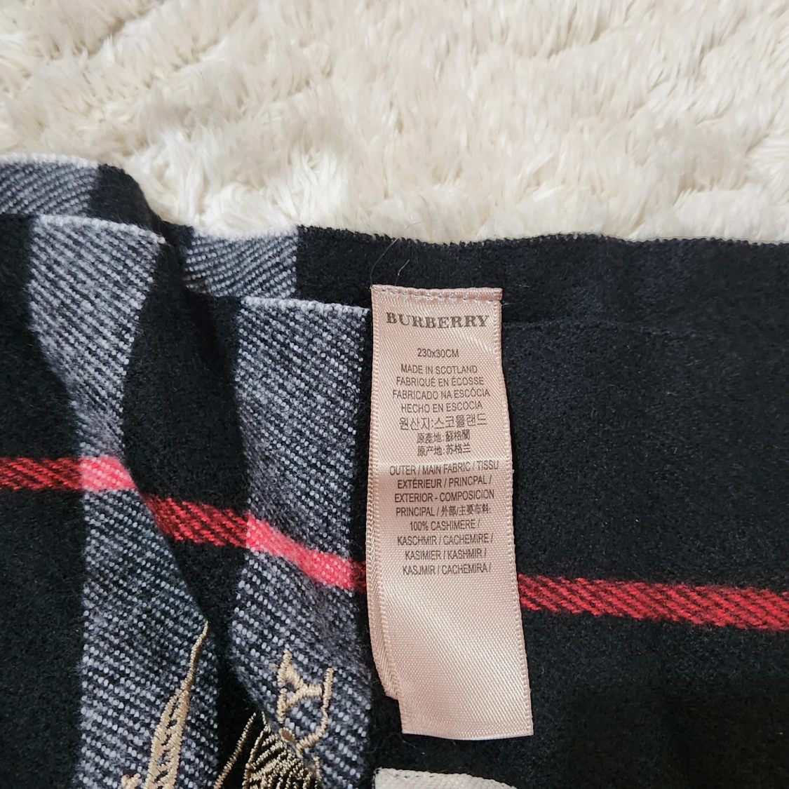 Svart rutig halsduk från Burberry - 2