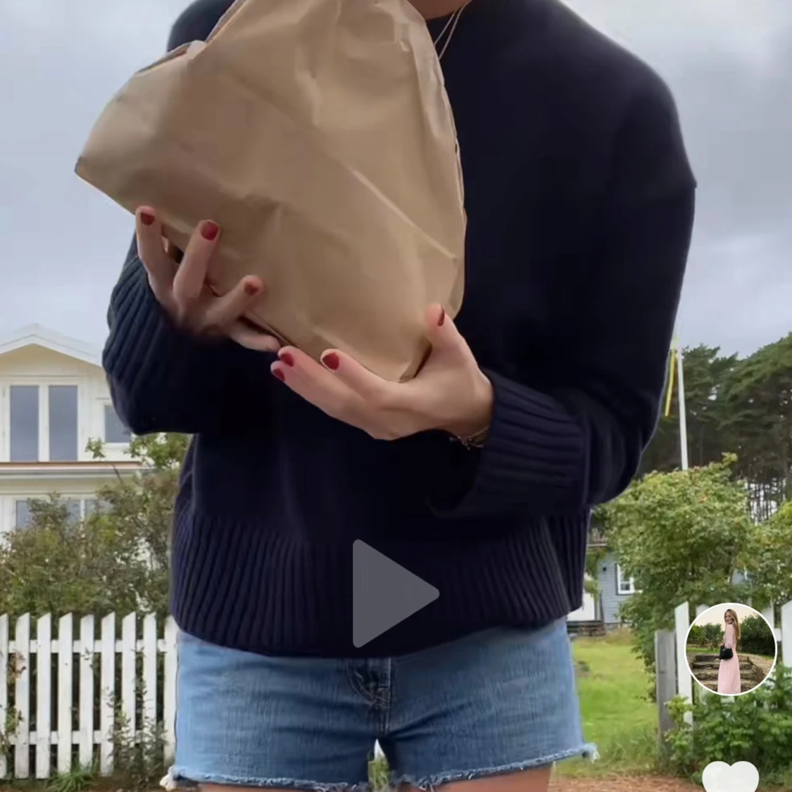 Mörkblå stickad tröja H&M - 3