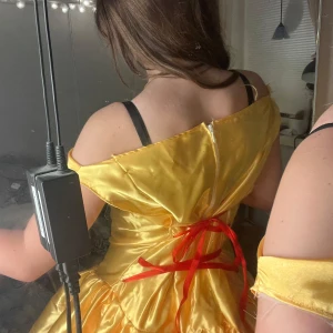 Cosplay balklänning - Gjort själv med corset bak, underkjolen kommer med. Ena bandet behöver fixas annars okej i kvalitet. Man kan köpa petticoaten till för 50+kr. Skriv gärna privat för fler bilder!  Pris kan diskuteras ❤️