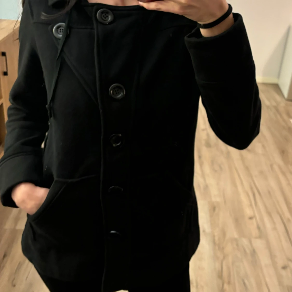 Svart mjuk kappa - 91