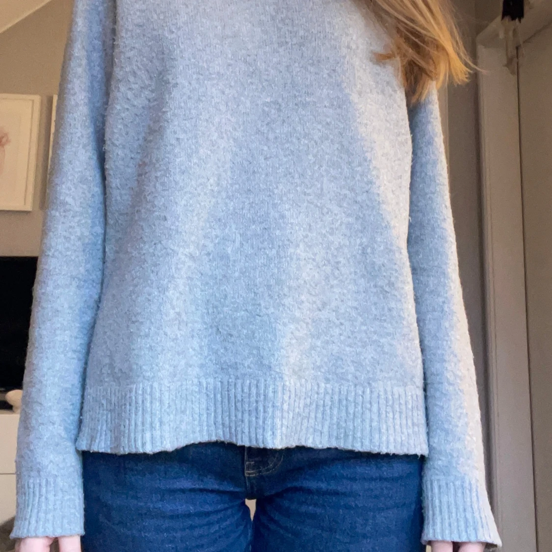 Grå stickad tröja - 91