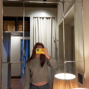 sweatshirt  - En grå cropad sweatshirt från Zara i storlek S i bra skick. 