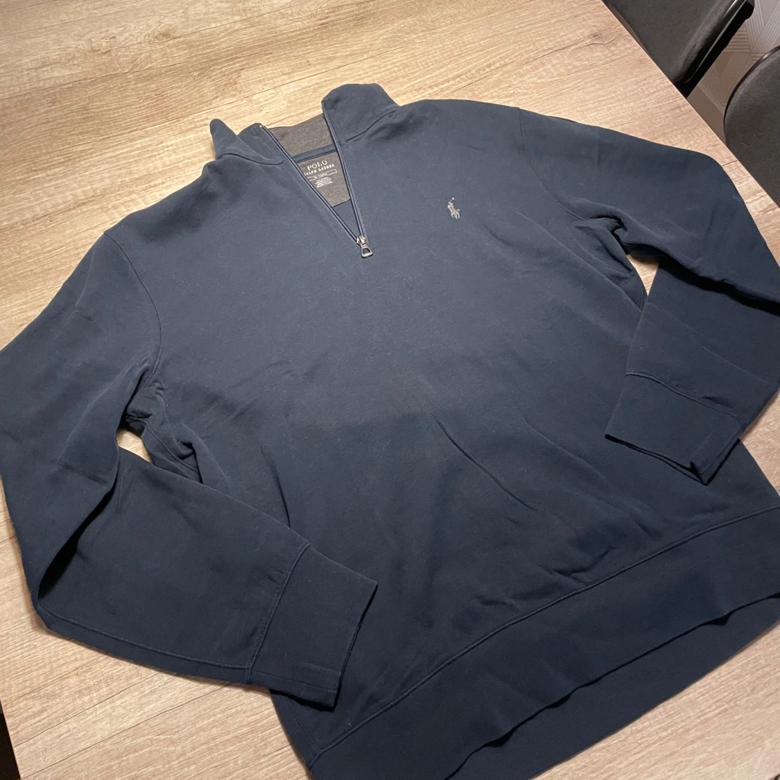 Ralph Lauren zipped neck marinblå