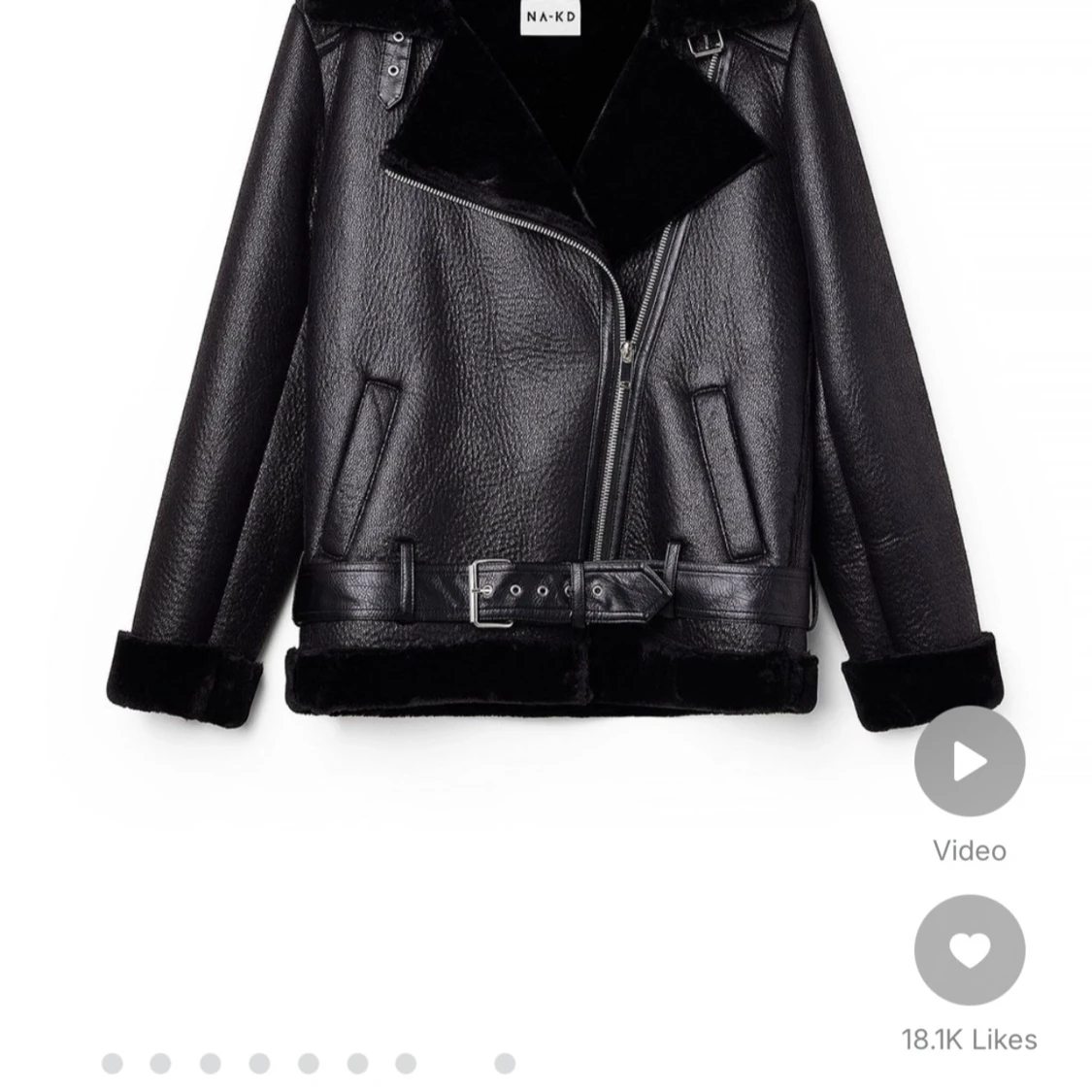 Svart skinnjacka från NA-KD