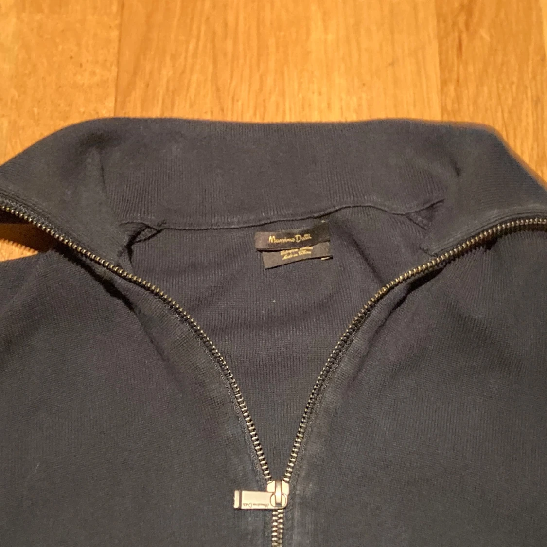 Mörkblå kofta med dragkedja - 90