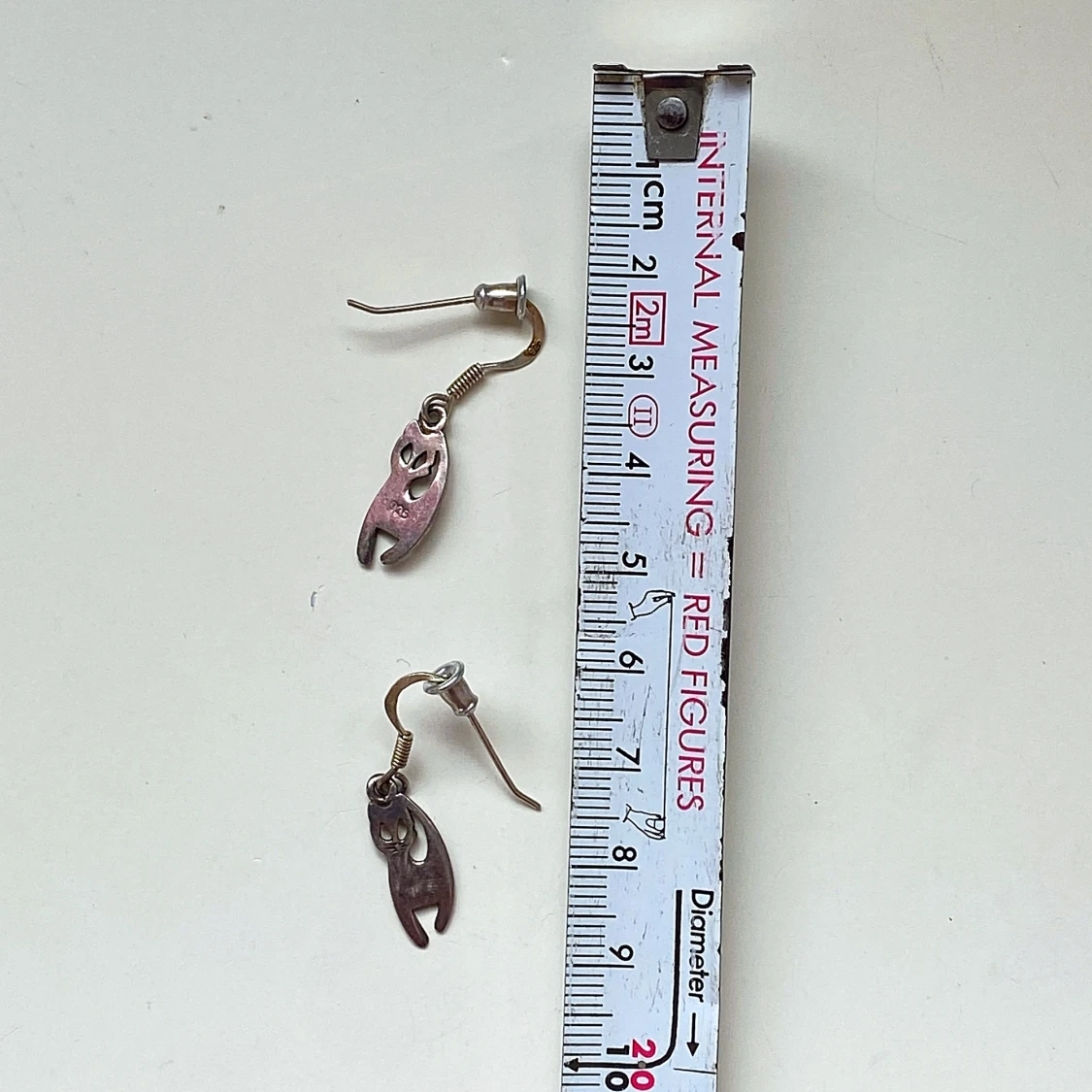 Unika örhängen i silver med kattmotiv - 92