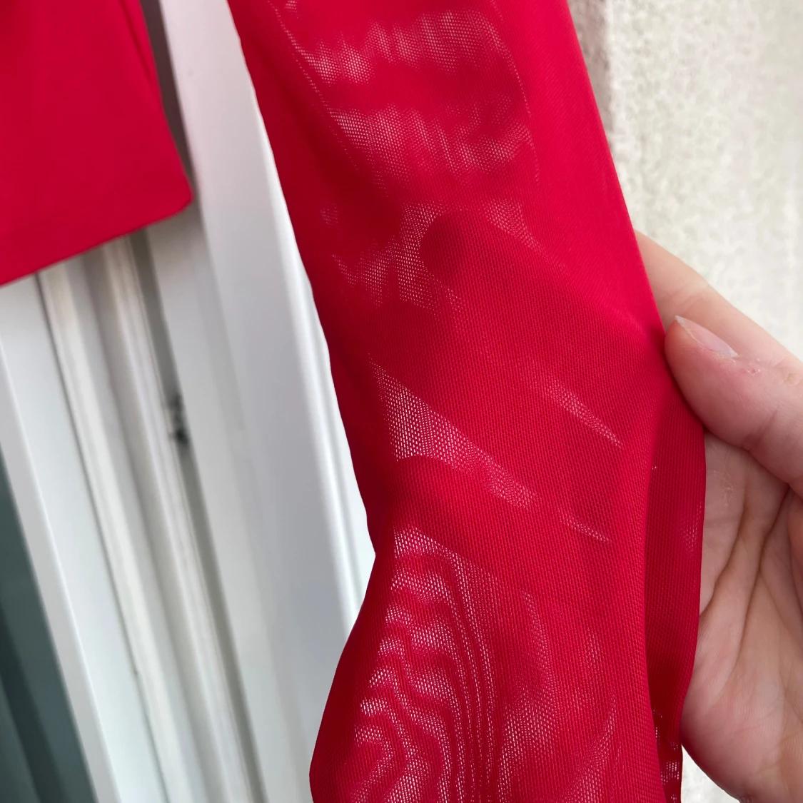 Röd långärmad topp från Nelly - 3