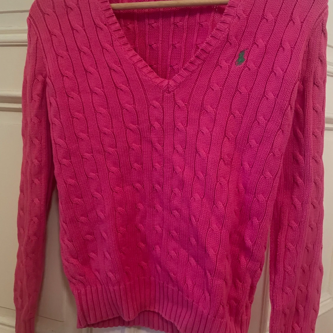 Rosa stickad tröja från Ralph Lauren