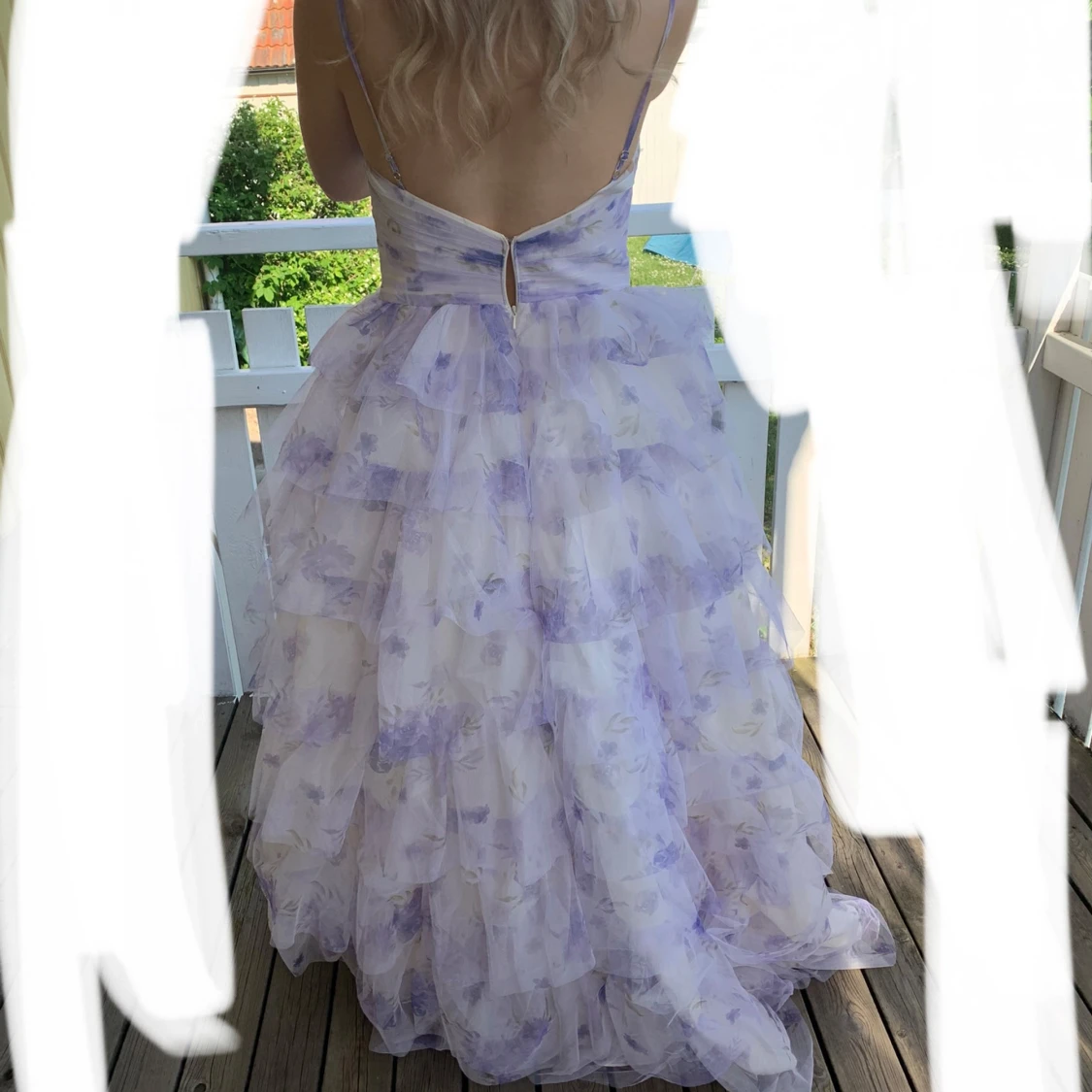 Balklänning, tyll, lila blommor, från Zapaka - 1