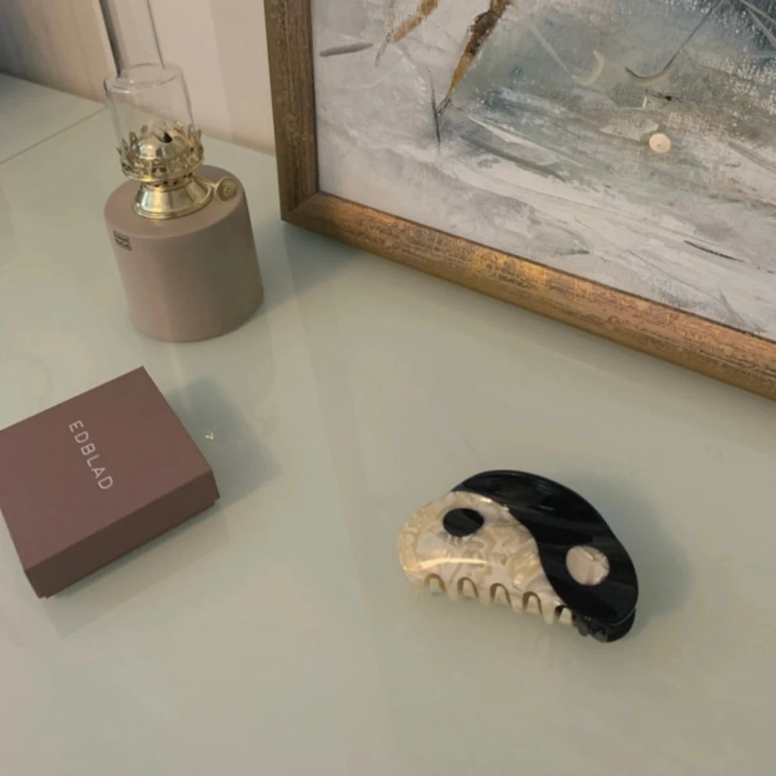 Hårklämma, yin & yang - 2