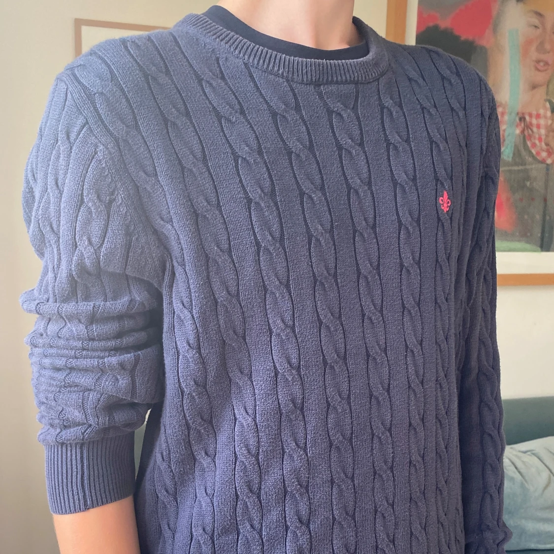 Mörkblå stickad tröja från Morris - 93