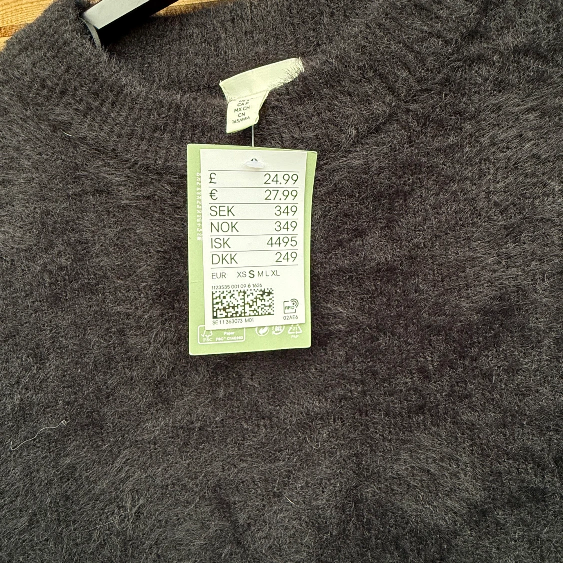 Mörkgrå fluffig tröja - 3