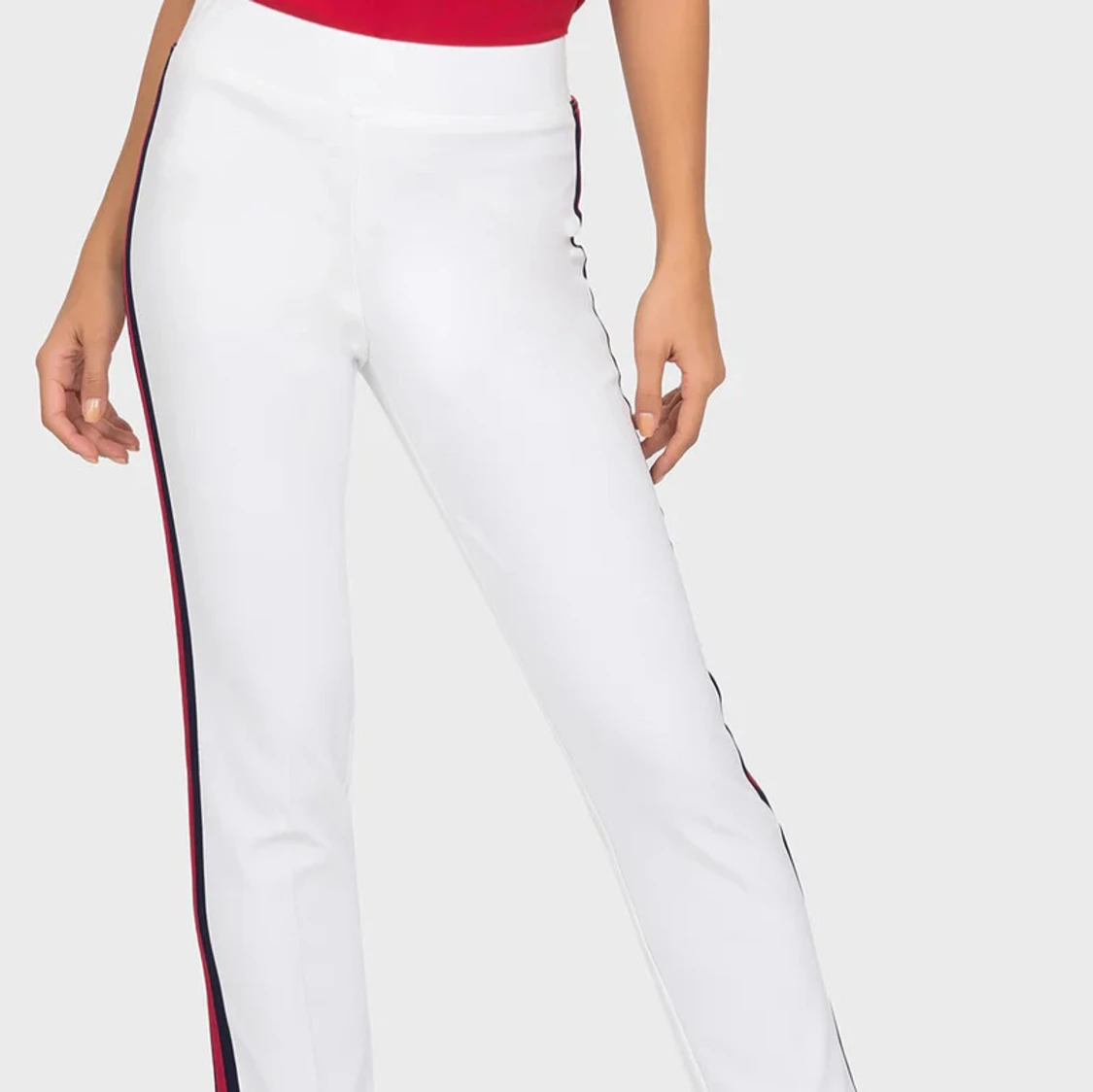 Vita byxor med ränder från Joseph Ribkoff - 1