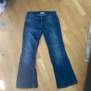 Lågmidjade jeans från lee. De är botcut och har fina detaljer. Köpt secondhand   Midja 38 cm  Höft 48 cm Innerbenslängd 76cm